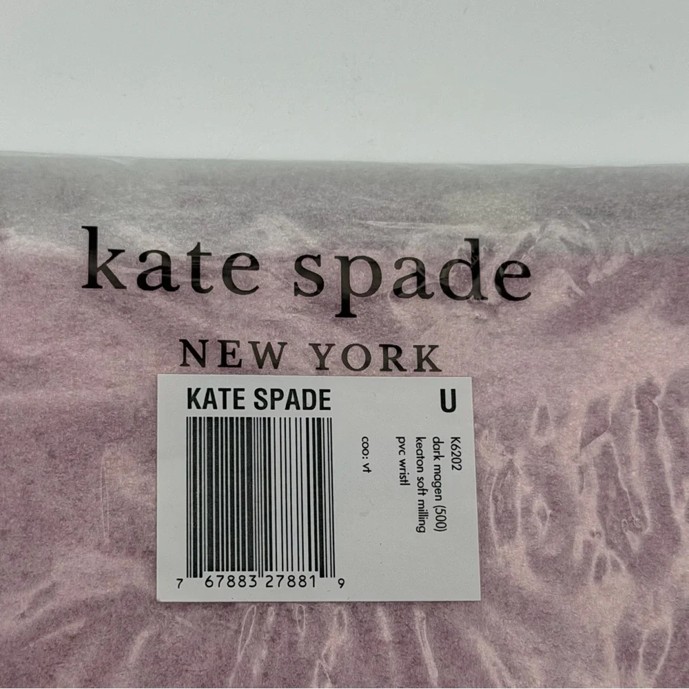 Kate Spade‎ Keaton Dark Magenta PVC Wristlet K6202 NWT